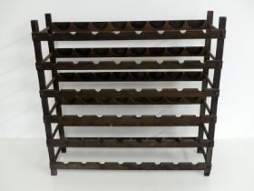 1 48 bottle (8 x 6) Vintage Floor Standing Wood Wine Rack