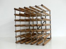 1 60 bottle Double Depth (6 x 5) Wood & Metal Wine Rack