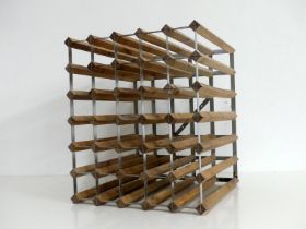 1 60 bottle Double Depth (6 x 5) Wood & Metal Wine Rack