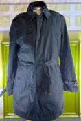Hackett London Classic Hunters Trench Coat Mac In Navy