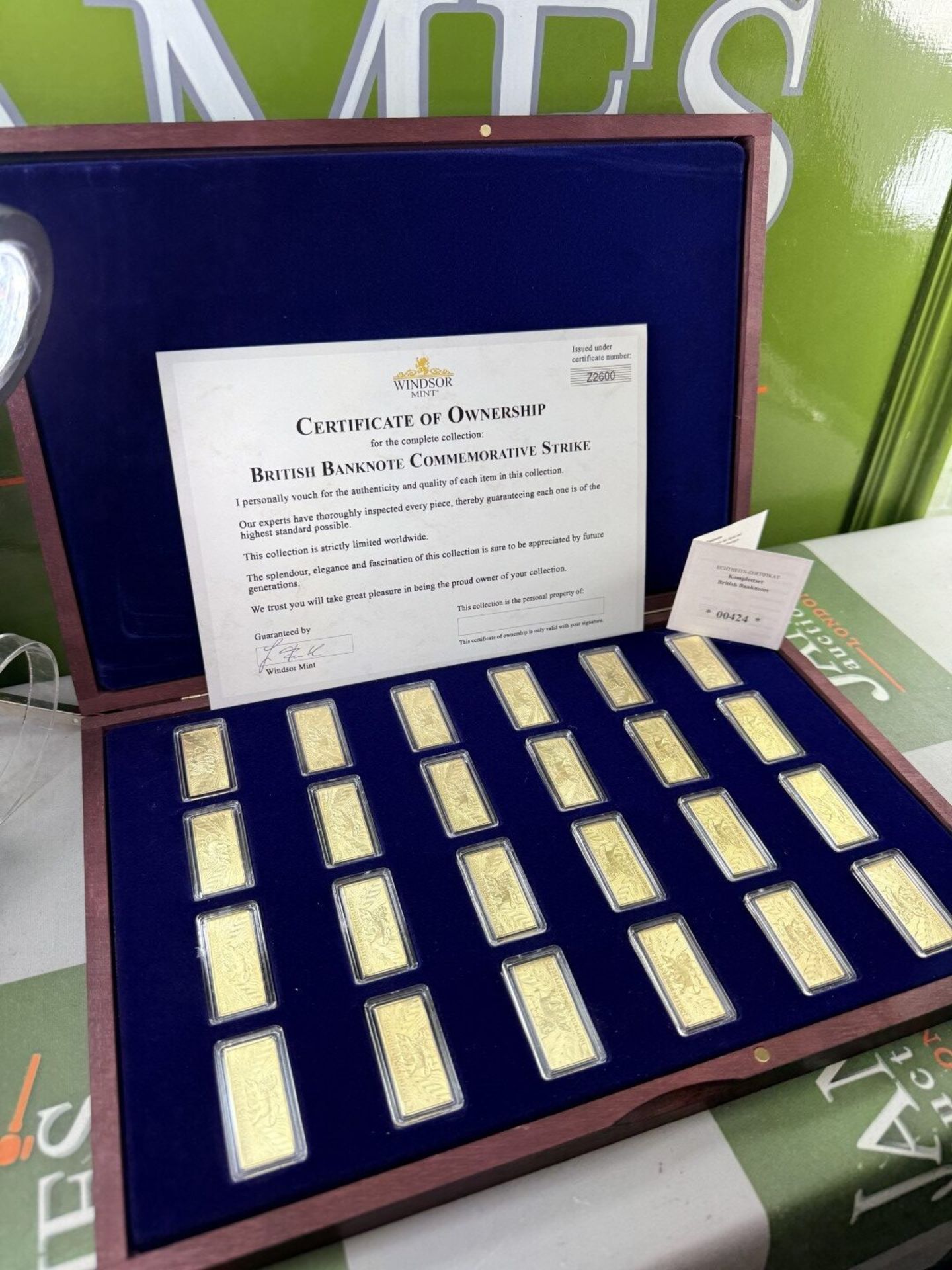 2023 Windsor Mint British Banknote Commemorative?24 K Gold Plated Ingots - Image 7 of 8
