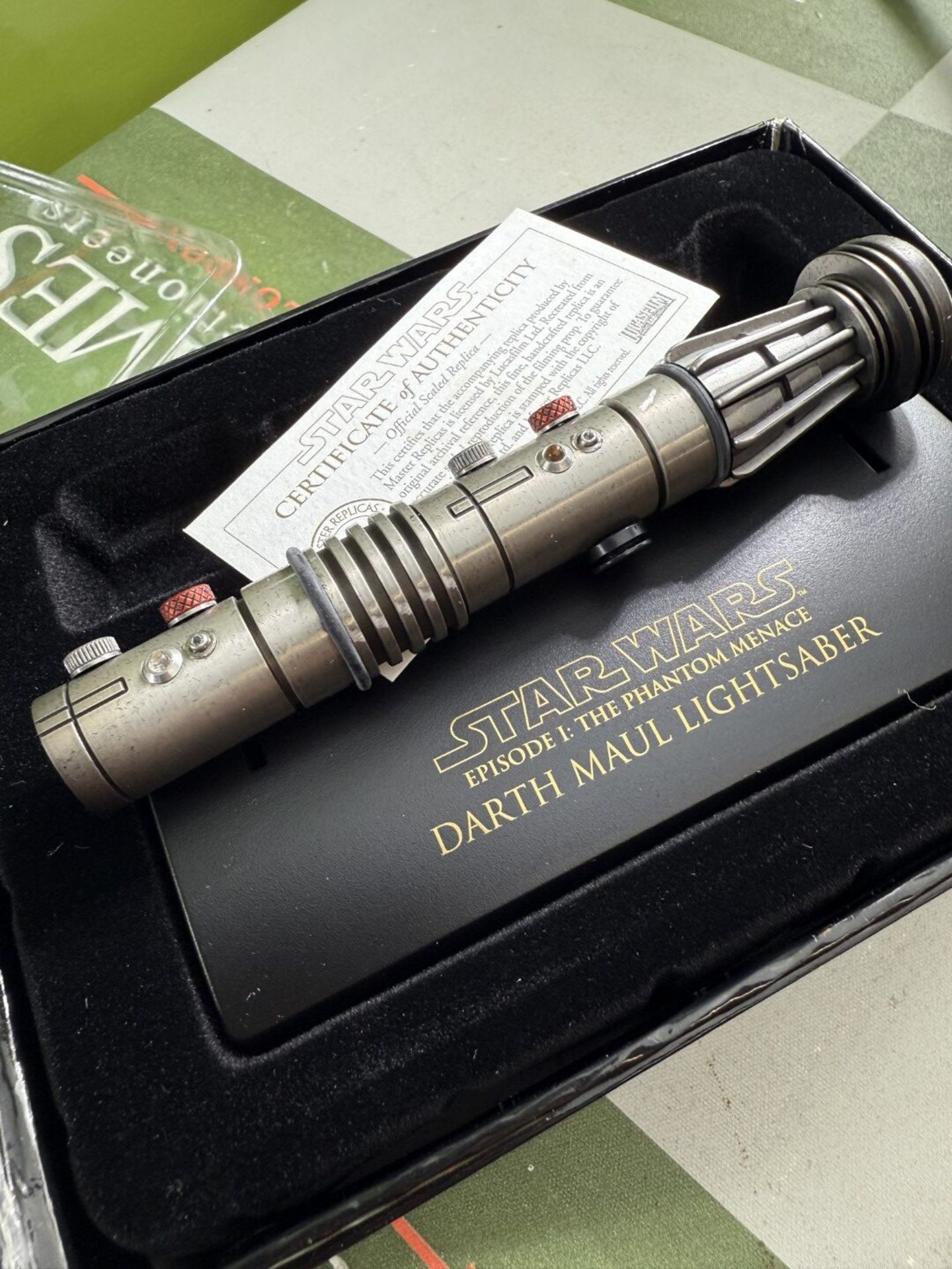 Masters Replica .45 Scale Lightsabre/COA -Darth Maul Battle Edition.