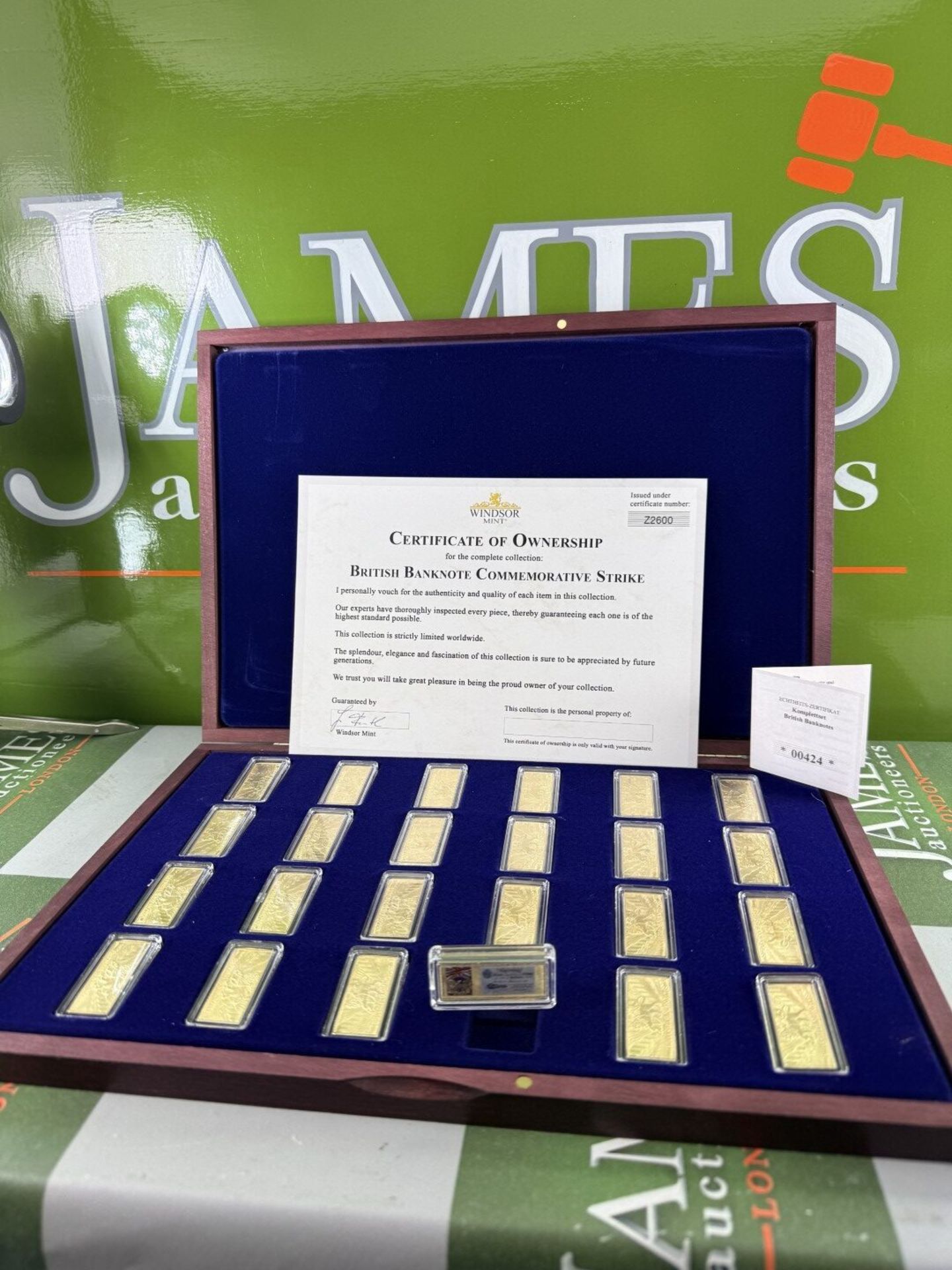 2023 Windsor Mint British Banknote Commemorative?24 K Gold Plated Ingots