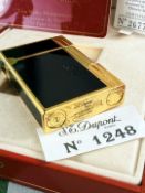 A Dupont Gold Plated and Black Lacquer Lighter-Rare Complete.
