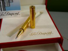 St Dupont Vintage Gold Ballpoint Pen`Lady Mascara` Edition