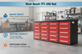 Unused Work Bench 7FT-20D Red (Location: North Highlands, CA)