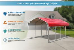 Unused Steel Carport, New light-duty model: M122009 (Location: Elkton, MD)