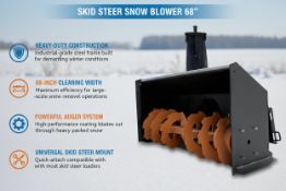 Unused Skid Steer Snow Blower 68'' (Location: Alvarado, TX)