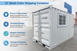 Unused Container with Standard Door 12' Gray (Location: North Highlands, CA)