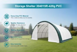 Unused Storage Shelter 304015R-420g PVC (Location: North Highlands, CA)