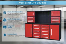 Unused Work Bench 7FT-18D Red (Location: North Highlands, CA)