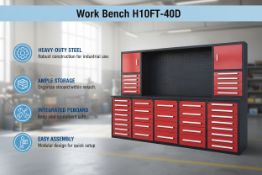 Unused Work Bench H10FT-40D. Red (Location: North Highlands, CA)
