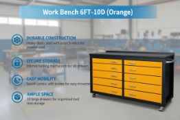 Unused Work Bench 6FT-10D (Orange) (Location: Elkton, MD)