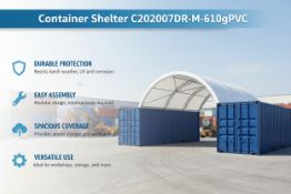 Unused Container Shelter C202007DR-M-610gPVC (Location: North Highlands, CA)