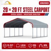Unused Steel Carport 20x20ft Arch space