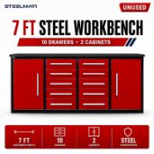 Unused Work Bench 7FT-10D-2 Red