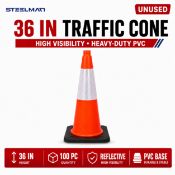 Unused SUIHE-TC-PVC90B 36in TRAFFIC CONE 100 pc
