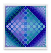 Victor Vasarely. (1906 Pécs - 1997 Paris). Vasarely Schach, Spielfeld. Multiple. 1982.