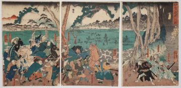 Kuniyoshi Utagawa, Vengeance at Iga Pass, Musha-e