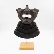 19th-century Menpo Signed Myochin, Menoshita hou