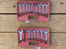 (2) SETS OF TEKTONSTANDARD & METRIC STUBBY WRENCHES