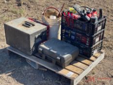 CONTENTS OF PALLET; VARIOUS VEHICLE/EQUIPMENT MAINTENANCE PARTS, VARIOUS HAND TOOLS