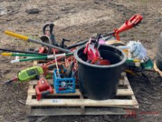 CONTENTS OF PALLET; VARIOUS HAND TOOLS