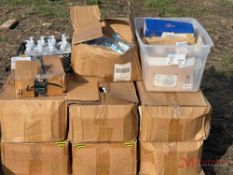 CONTENTS OF PALLET; CASES OF HAND SANITIZER, BOX OF VARIOUS LIGHT BULBS & SHOWER HEADS