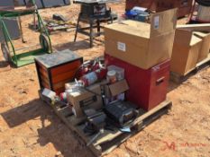 CONTENTS OF PALLET CRAFTSMAN TOOL BOX, BATTERY CHARGER, VISE