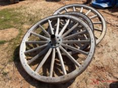 (4) WAGON WHEELS