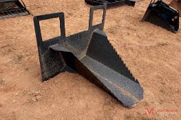 NEW / UNUSED WALK-THRU STUMP BUCKET SKID STEER ATTACHMENT