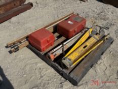 (1) LASER, (1) DAVID WHITE LEVEL, (2) TRIPODS, (3) GRADE STAKES