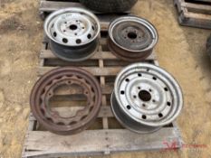 (4) VARIOUS SIZE AUTOMOBILE RIMS