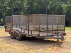 2009 CUSTOMBUILT 16' TANDEM AXLE UTILITY TRAILER