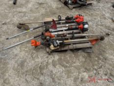 CONTENTS OF PALLET MULTIPLE WEED EATERS AND POLE SAWS