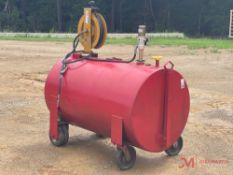 FUEL TANK WITH PNEUMATIC PUMP AND HOSE REEL