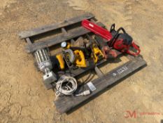 CONTENTS OF PALLET; MISC. POWER HAND TOOLS(BATTERIESMISSING)