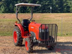 KUBOTA L3901D AG TRACTOR, SN; 65537, METER READS 512 HOURS, 4X4, OVERSIZED STEEL BRUSH GUARD WITH