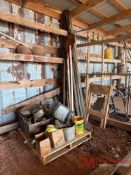 LOT OF VARIOUS SHOP AND FARM SUPPLIES