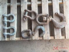 (3) CLEVIS, (2) HOOKS