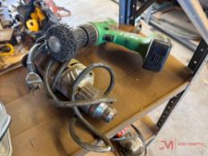 HITACHI DS 12DVF 12V CORDLESS DRILL & MILWAUKEE ELECTRIC DRILL
