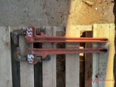 (2) PIPE WRENCHES