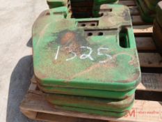 (5) JOHN DEERE SUIT CASE WEIGHTS, 100LB EA.