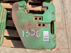 (5) JOHN DEERE SUIT CASE WEIGHTS, 100LB EA.