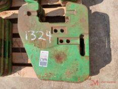 (5) JOHN DEERE SUIT CASE WEIGHTS, 100LB EA.