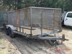 2009CUSTOMBUILT 16' TANDEM AXLE UTILITY TRAILER