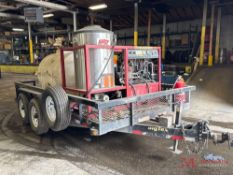 HOTSY HSS-102589E TRAILER MOUNTED HOT WATER PRESSURE WASHER ON 2017 BIG TEX 14PI T/A TRAILER