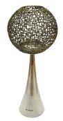 1970s Stuart Devlin silver candlestick with parcel gilt shade, London 1973, 27cm high, 309g
