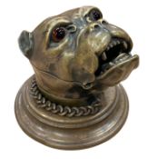 Contents of a Moreton-in-Marsh mansion - A large fine bronze Bulldog tobacco jar, late 19th/early