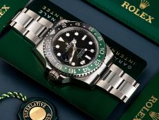 ROLEX GMT-MASTER II *SPRITE* (NEW & UNWORN) 40MM OYSTER STEEL - GREEN / BLACK ROTATABLE BEZEL *WOW*